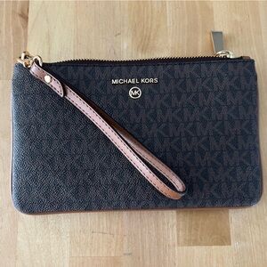 Michael Kors Brown Wristlet